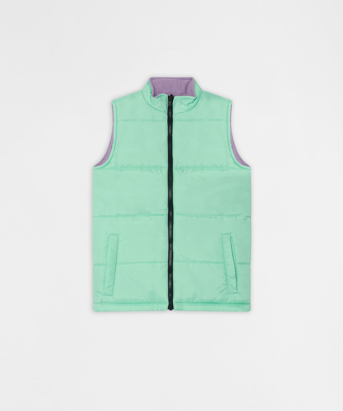 Fresh Start Kid's Reversible Puffer Vest - Sage | Reason Clothing Recommended