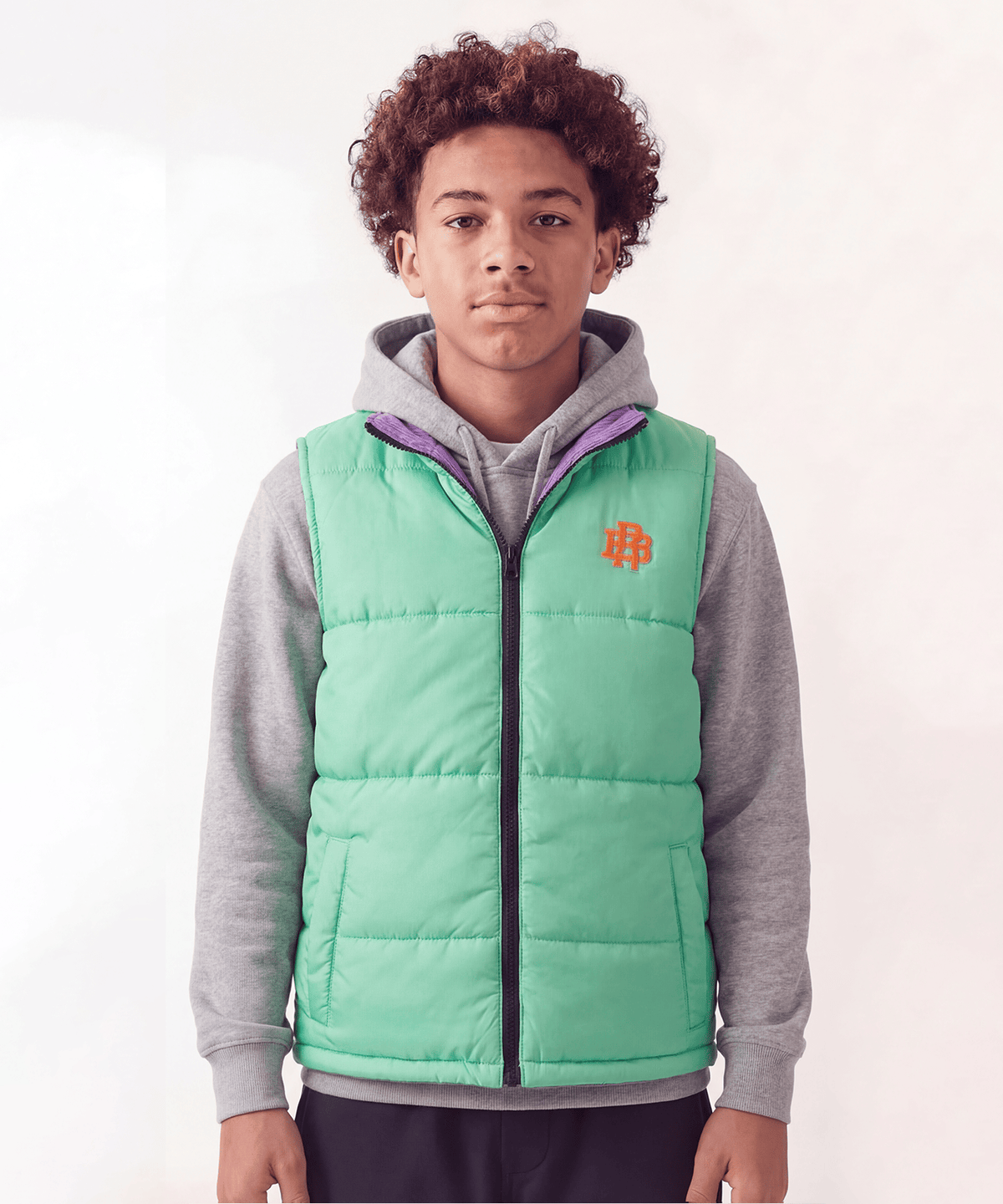 Fresh Start Kid's Reversible Puffer Vest - Sage | Reason Clothing Recommended
