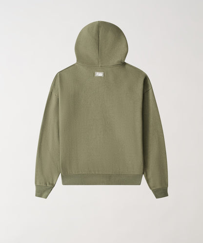 Essential Boxy Fit Zip Up Hoodie - Olive Green | Reason Clothing Deals