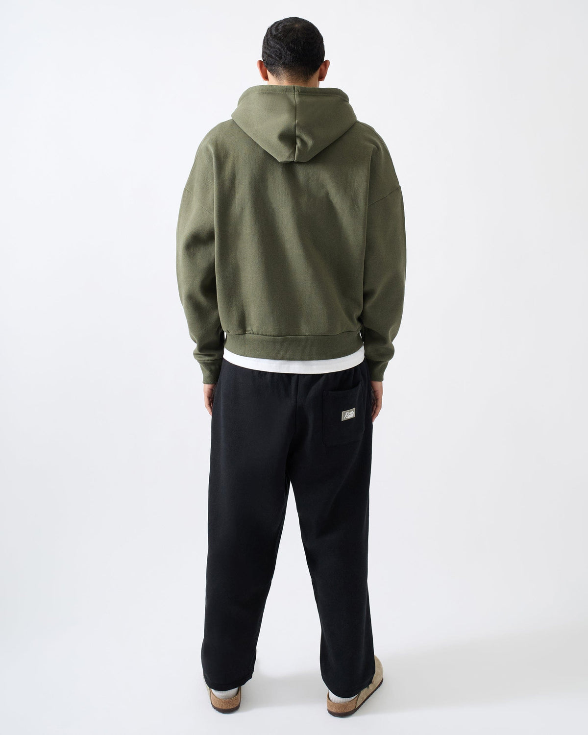 Essential Boxy Fit Zip Up Hoodie - Olive Green | Reason Clothing Deals