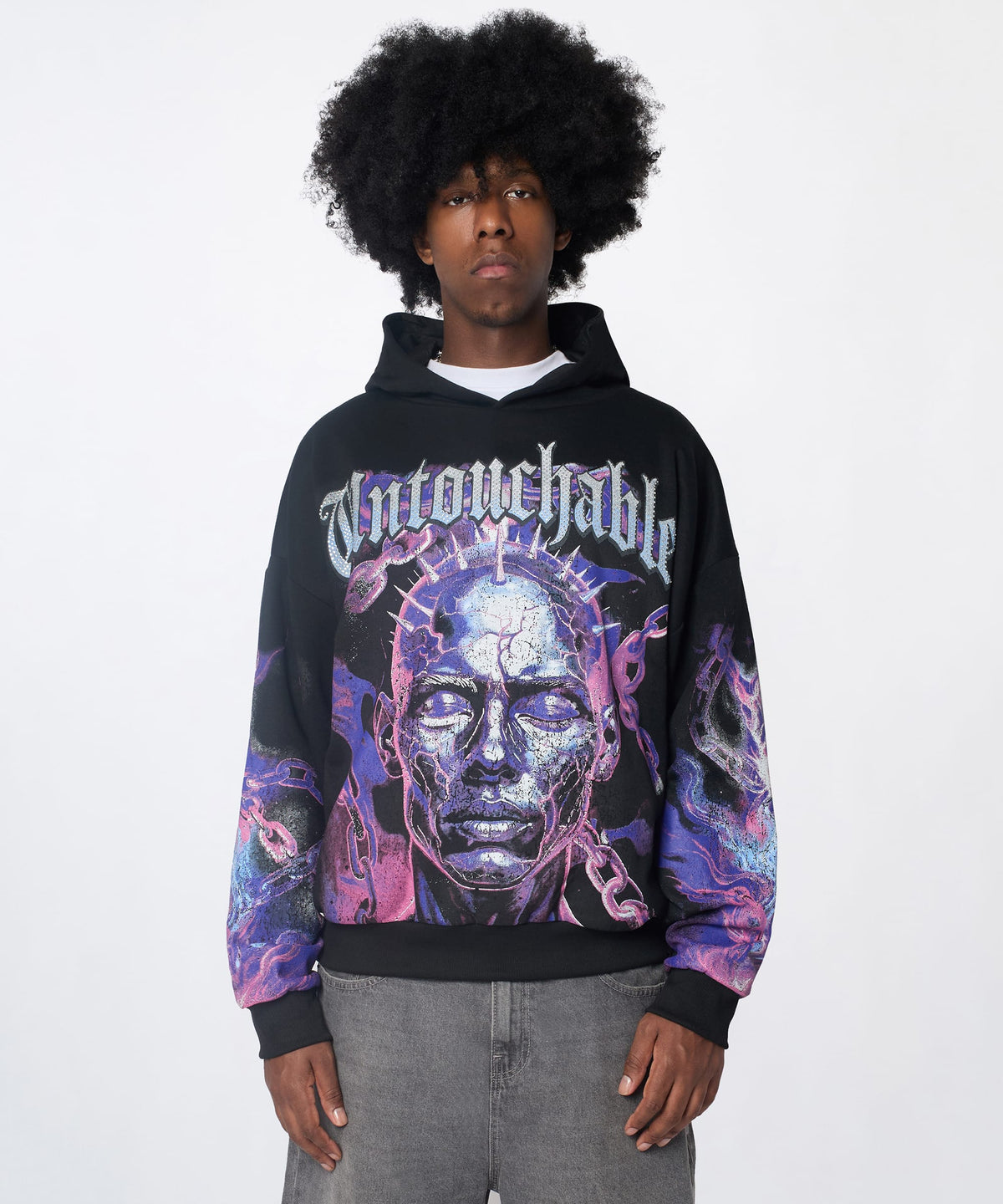 Untouchable Chenille Hoodie - Black | Reason Clothing Featured