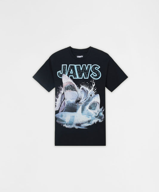 Jaws Shark Attack Short Sleeve Tee - Black | Reason Clothing Trending