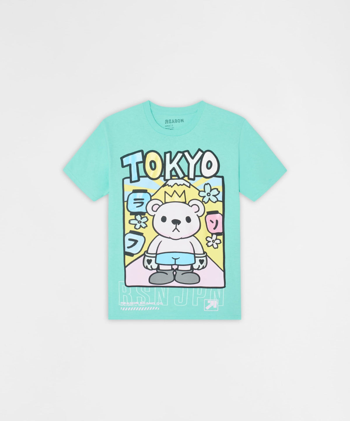 Neo Tokyo Bear Graphic Tee - Blue | Reason Clothing Premium