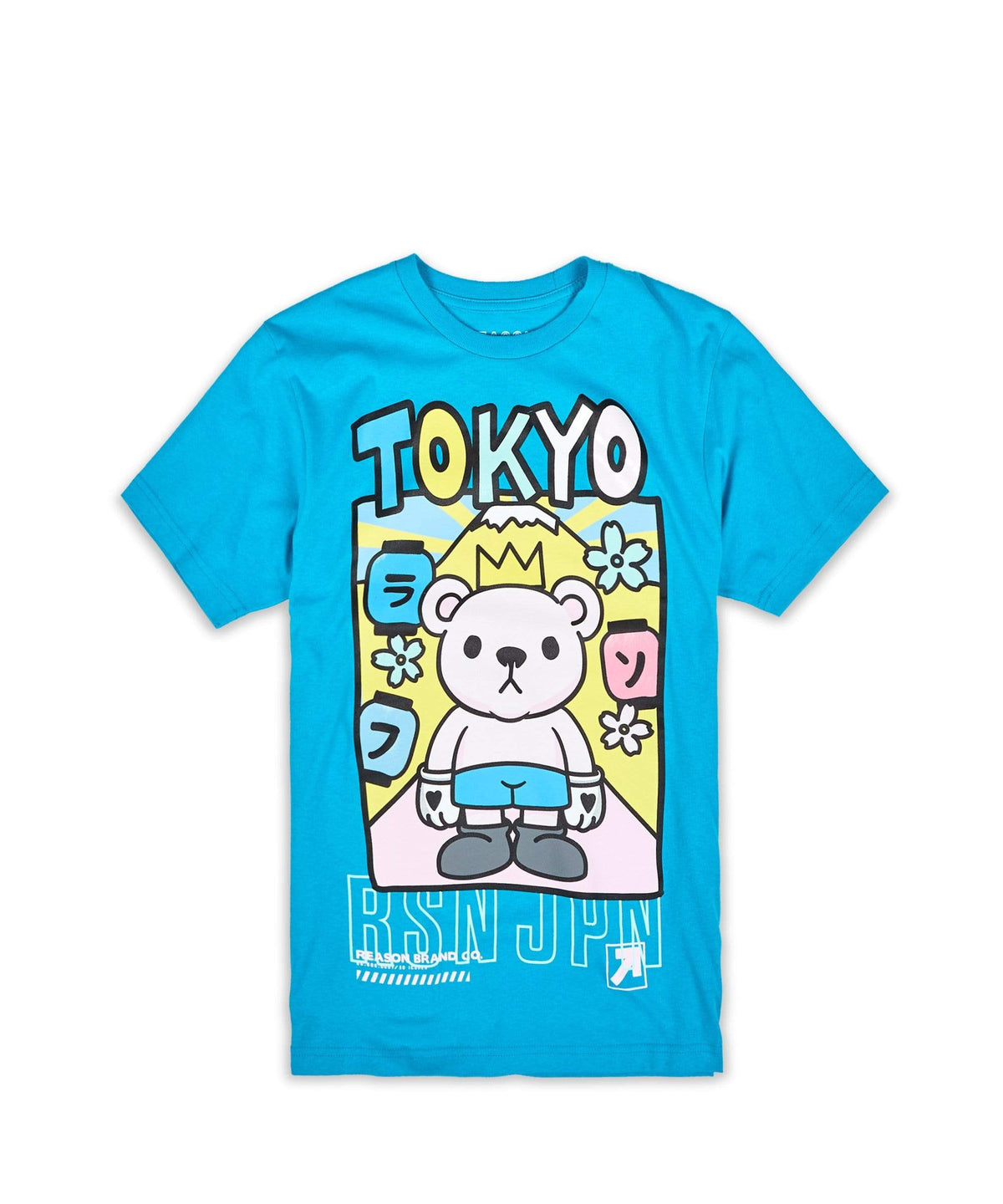 Neo Tokyo Bear Graphic Tee - Blue | Reason Clothing Premium
