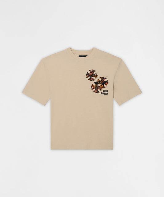 Cross Applique Short Sleeve Tee - Cream | Reason Clothing Classic