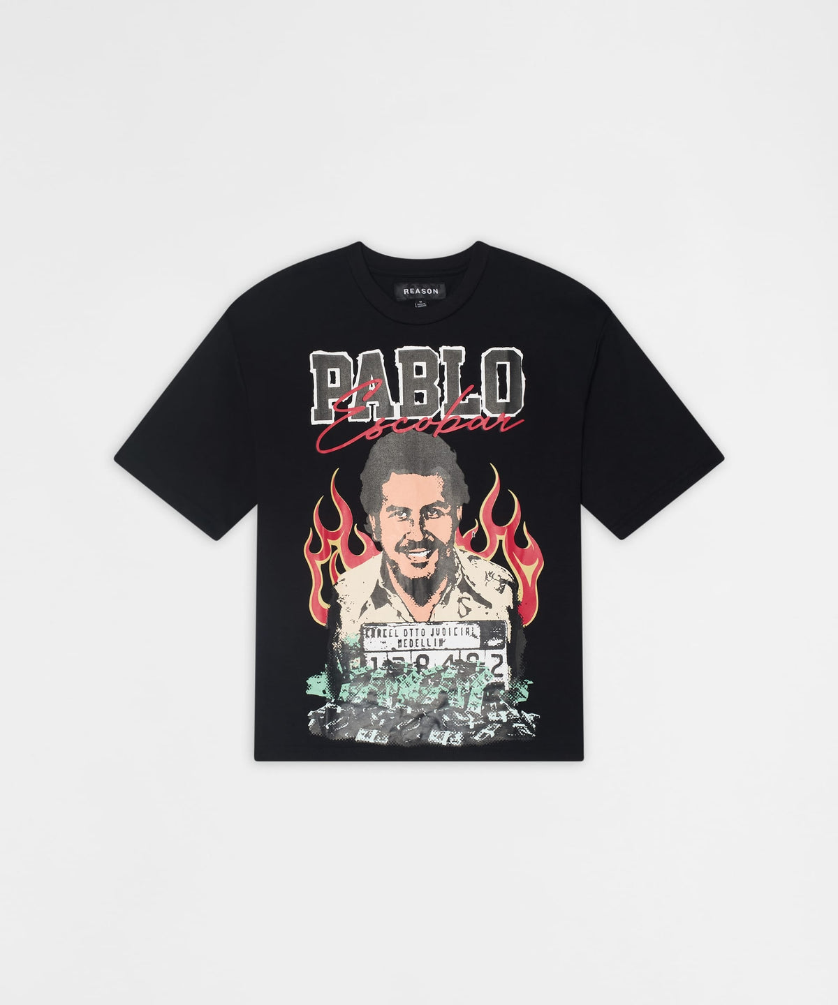 Pablo Escobar Mugshot Graphic Short Sleeve Tee - Black | Reason Clothing New