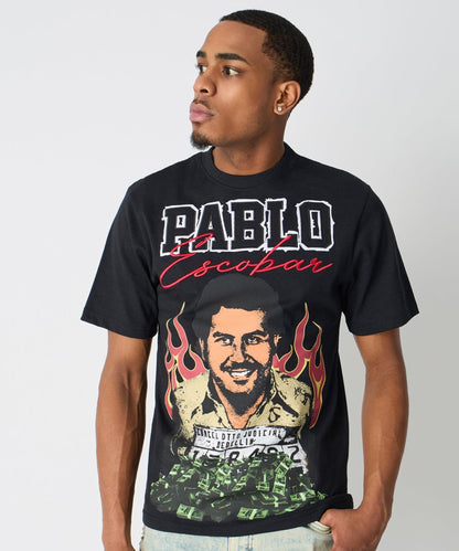 Pablo Escobar Mugshot Graphic Short Sleeve Tee - Black | Reason Clothing New