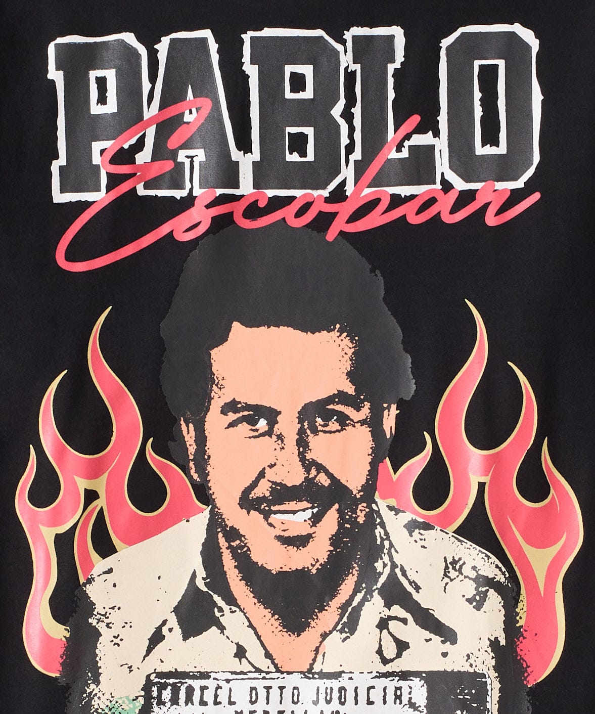 Pablo Escobar Mugshot Graphic Short Sleeve Tee - Black | Reason Clothing New