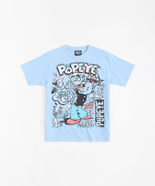 Popeye Kaboom Graphic Short Sleeve Tee - Medium Green | Reason Clothing Best Seller
