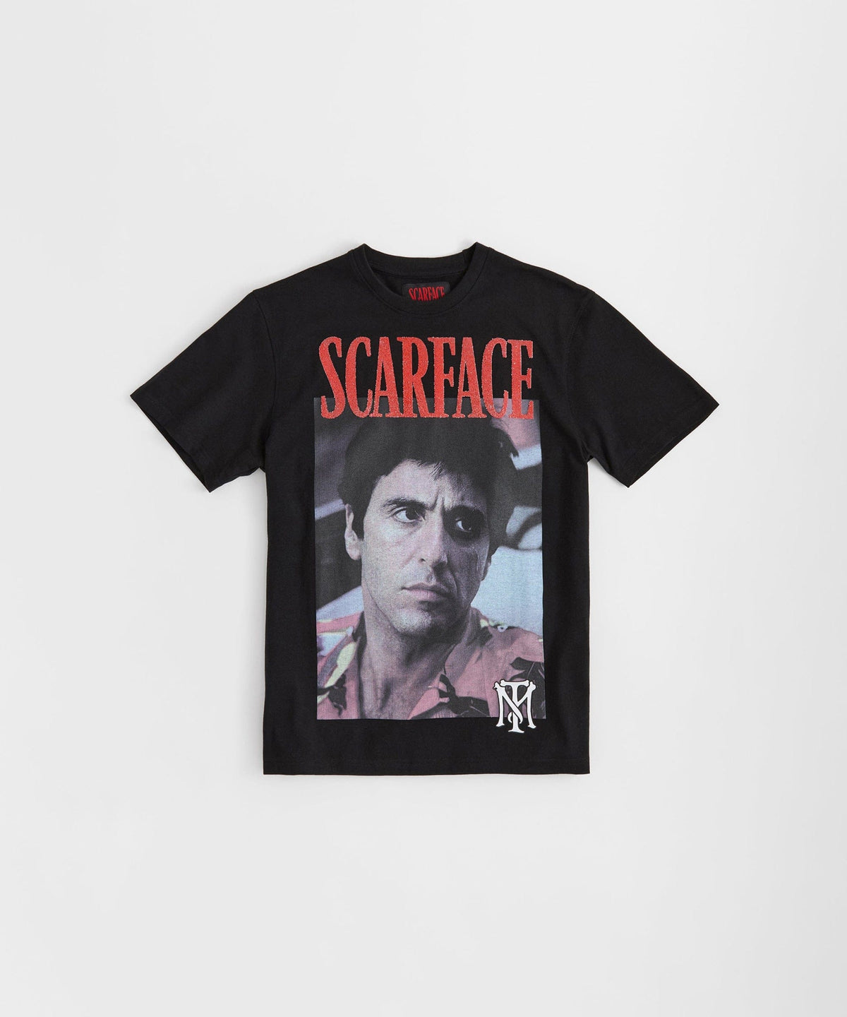 Scarface Glitter Sugar Print Short Sleeve Tee - Black | Reason Clothing Discount