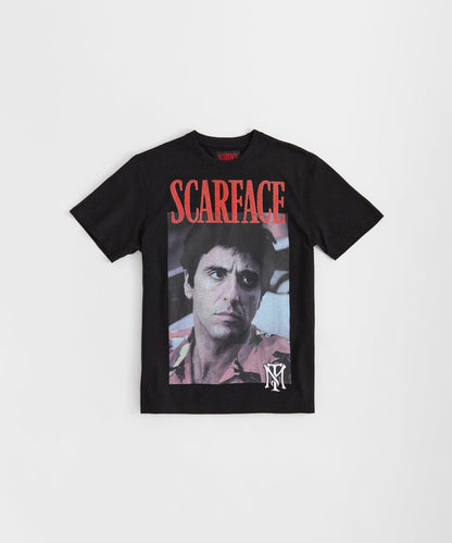 Scarface Glitter Sugar Print Short Sleeve Tee - Black | Reason Clothing Discount