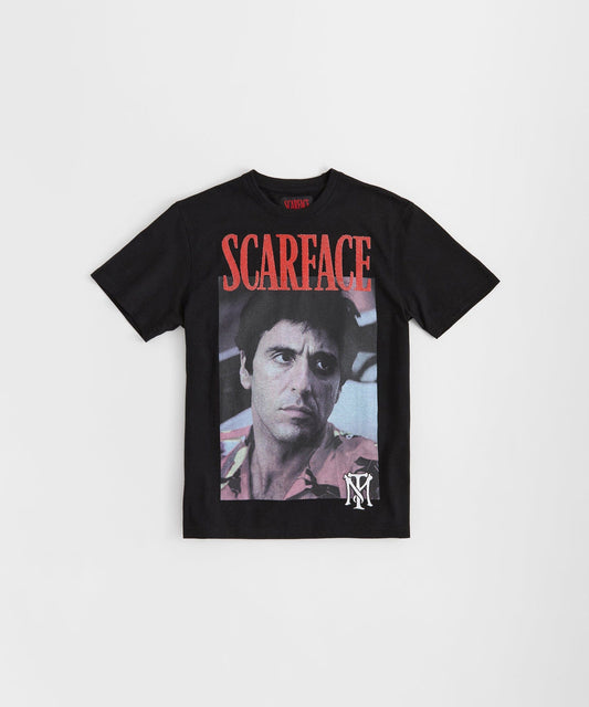 Scarface Glitter Sugar Print Short Sleeve Tee - Black | Reason Clothing Discount