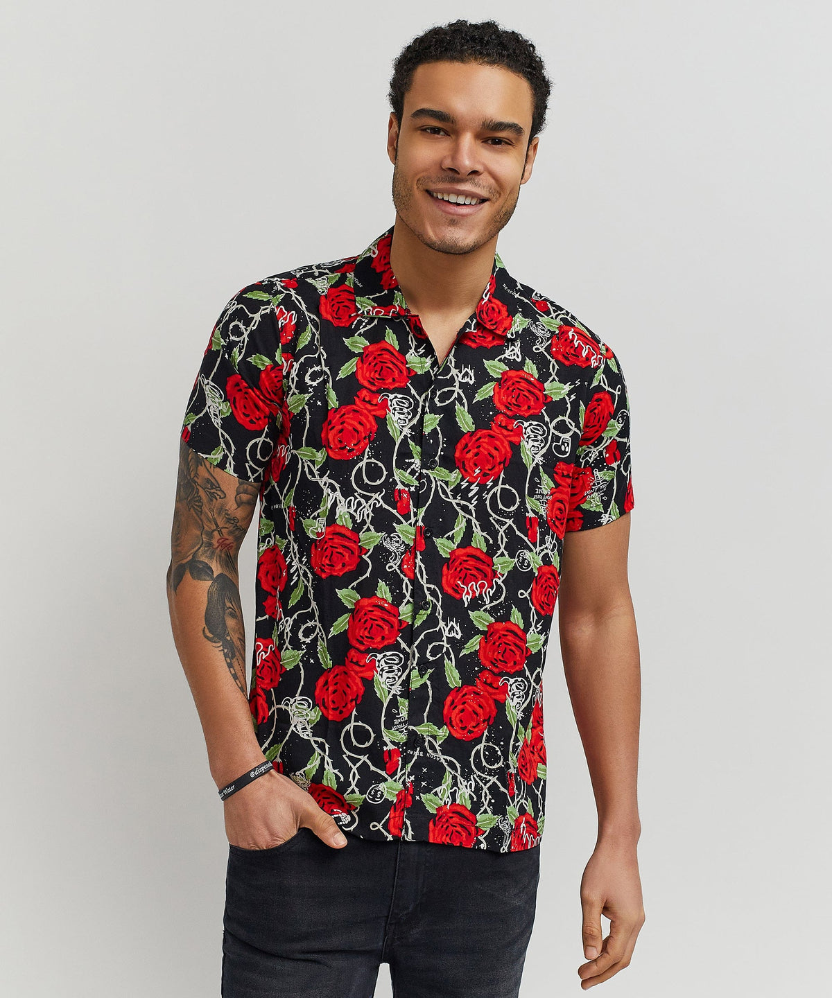 Harper Shirt Allover Print Short Sleeve Button Down Shirt | Reason Clothing Special Offer