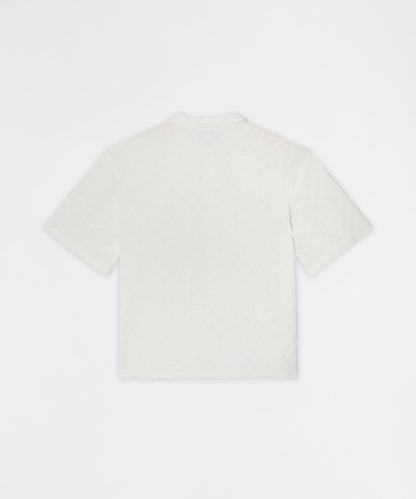 Textured Honey Comb Button Down Shirt - White | Reason Clothing Everyday