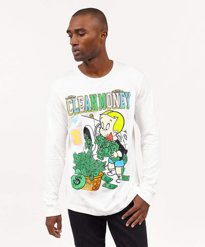 Richie Rich Clean Long Sleeve Tee - White | Reason Clothing Essential