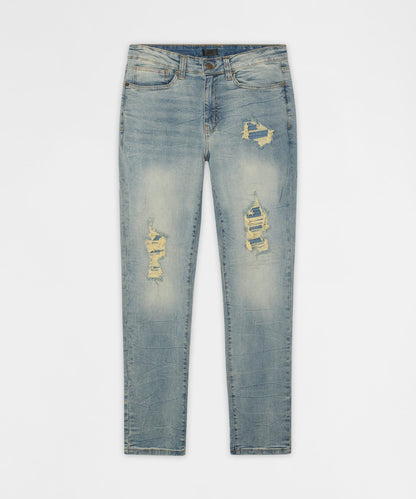 Essential Distressed Skinny Jeans - Medium Blue | Reason Clothing Customer Favorite