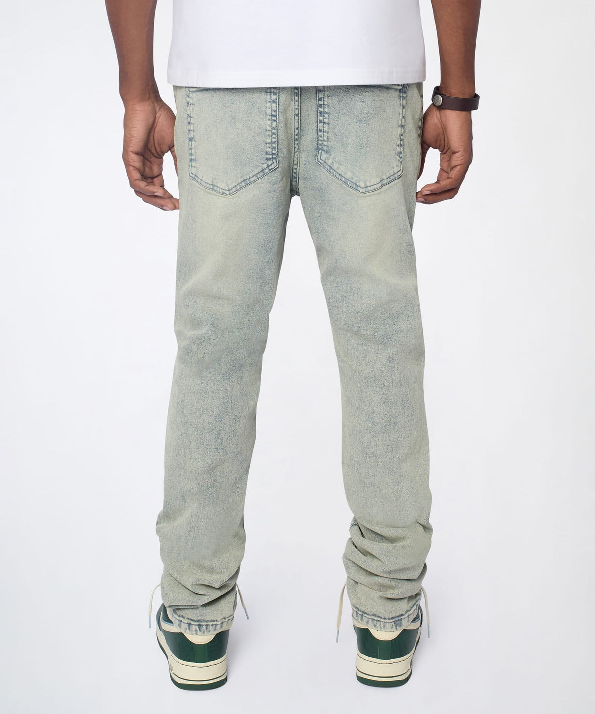 Panel Distressed Skinny Jeans - Blue | Reason Clothing Customer Favorite