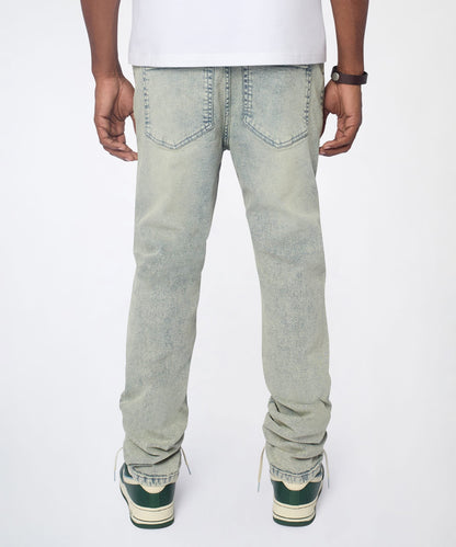 Panel Distressed Skinny Jeans - Blue | Reason Clothing Customer Favorite