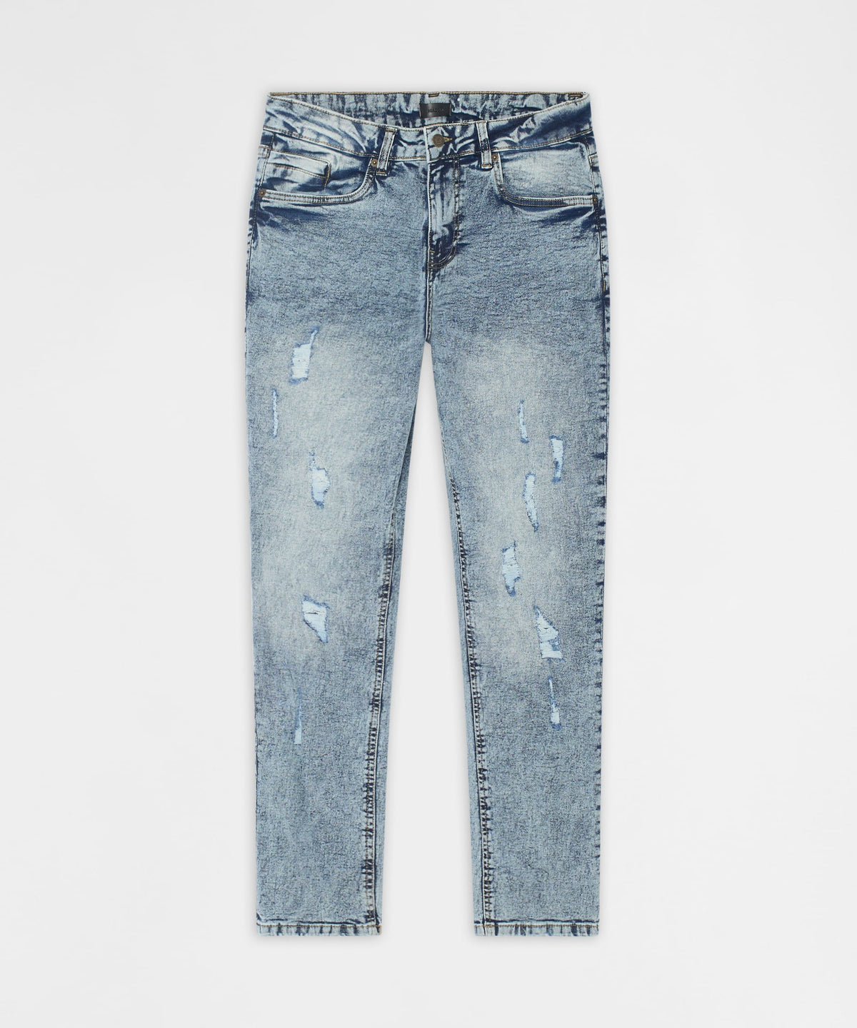 Vintage Distressed Skinny Jeans - Blue | Reason Clothing Special Offer
