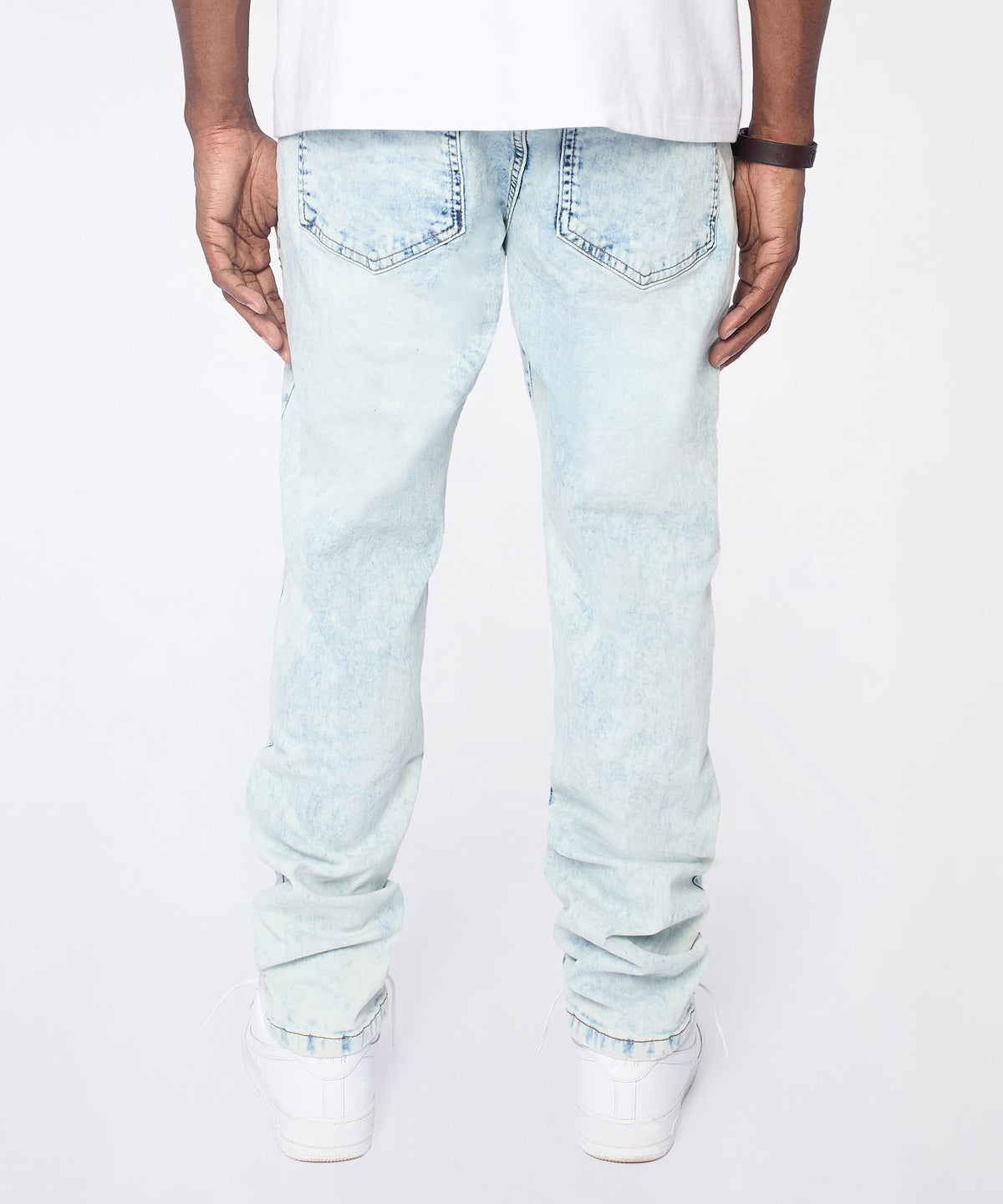 Bleached Out Distressed Skinny Jean - Light Blue | Reason Clothing Classic
