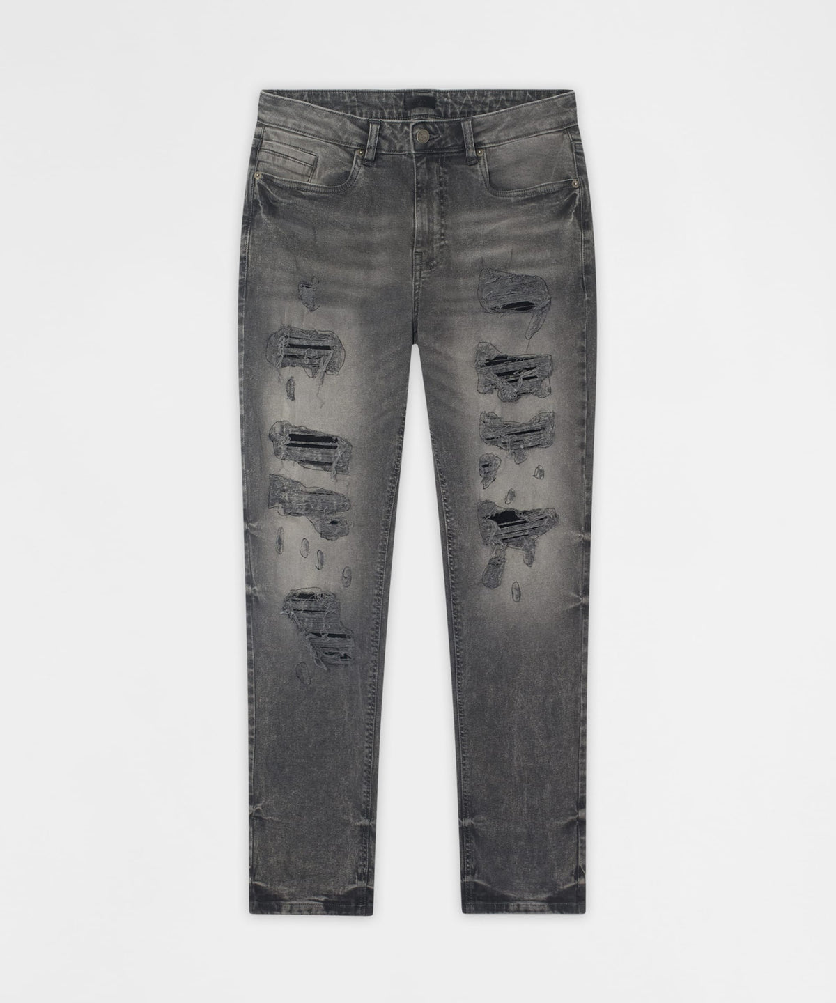 Breakaway Distressed Skinny Jeans - Dark Grey | Reason Clothing Great Value