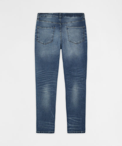 Classic Distressed Skinny Jeans - Medium Indigo | Reason Clothing New