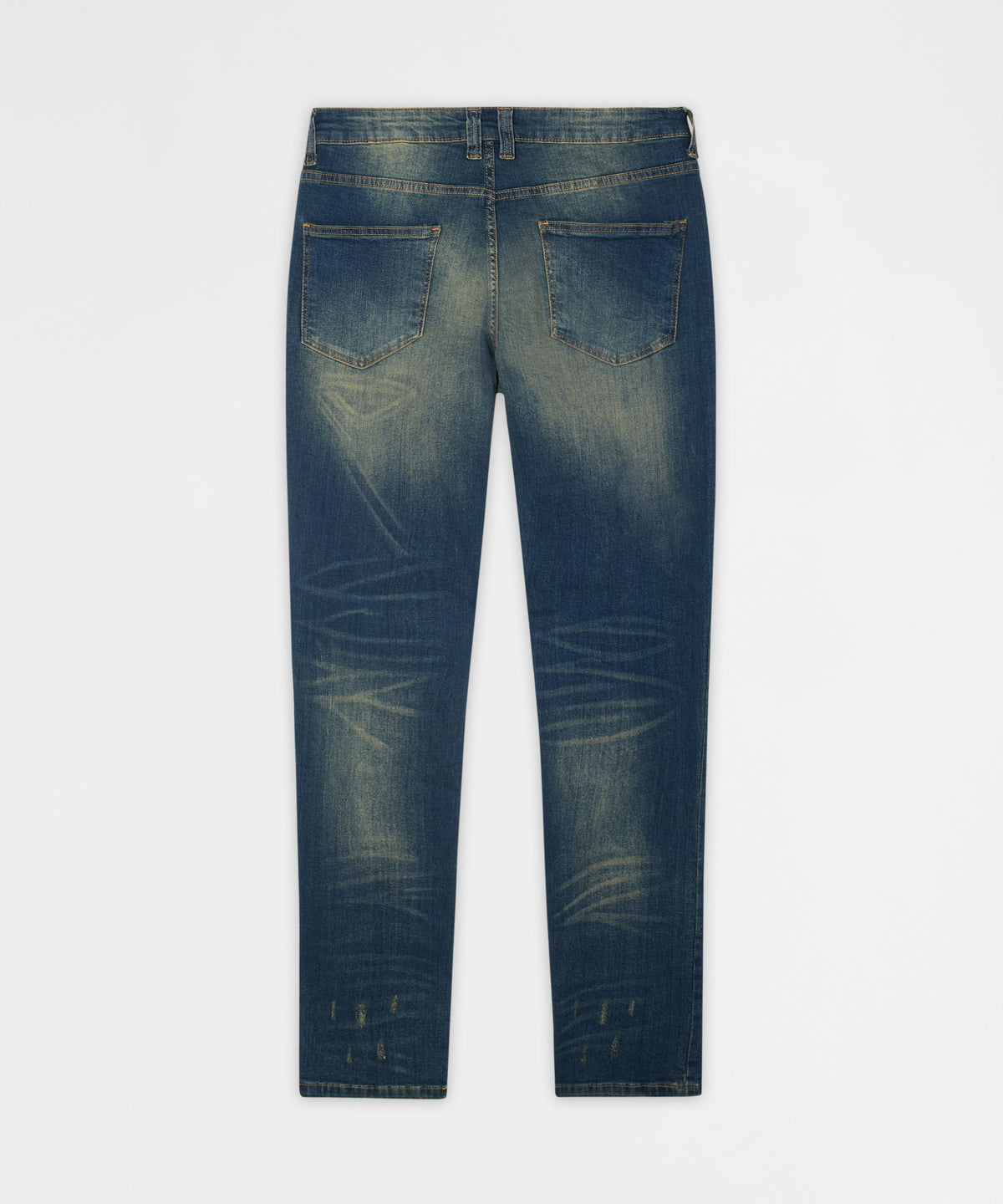 Essential Distressed Skinny Jeans - Dark Blue | Reason Clothing Sale