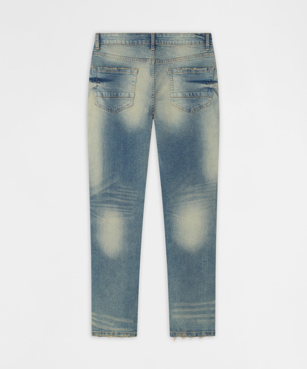 Drifter Distressed Skinny Jeans - Medium Indigo | Reason Clothing New