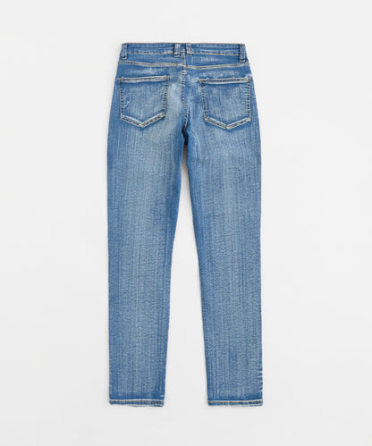 Stoned Out Rhinestone Denim Skinny Jeans - Light Blue | Reason Clothing Quality