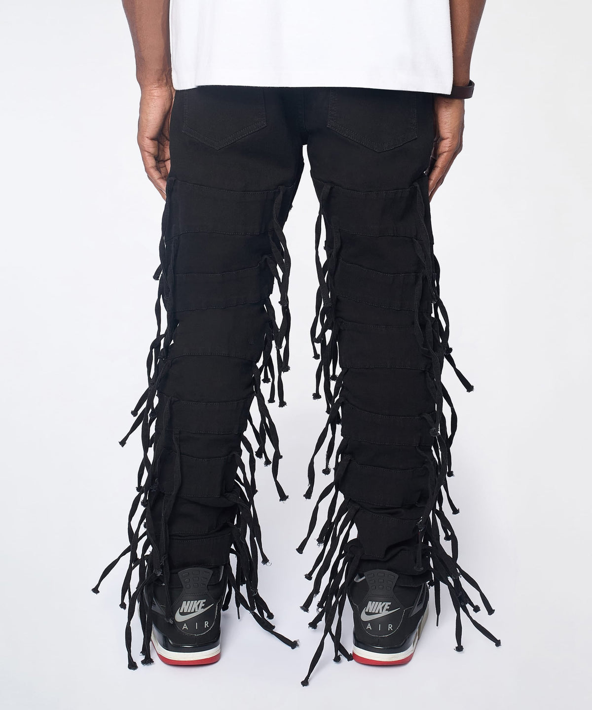 Fringe Skinny Jeans - Black | Reason Clothing Latest