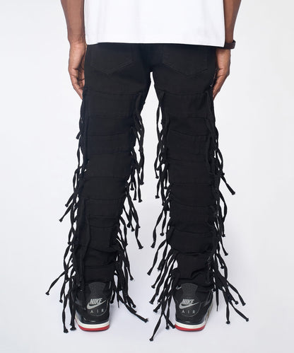 Fringe Skinny Jeans - Black | Reason Clothing Latest