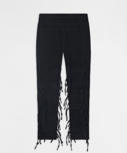 Fringe Skinny Jeans - Black | Reason Clothing Latest