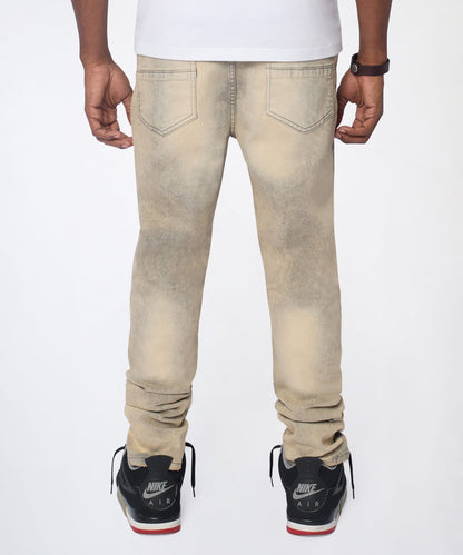 Desert Fade Distressed Skinny Jeans - Grey | Reason Clothing Quality