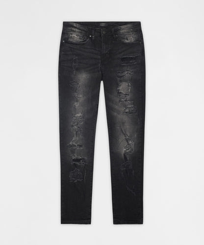 Renegade Distressed Skinny Jeans - Black | Reason Clothing Signature