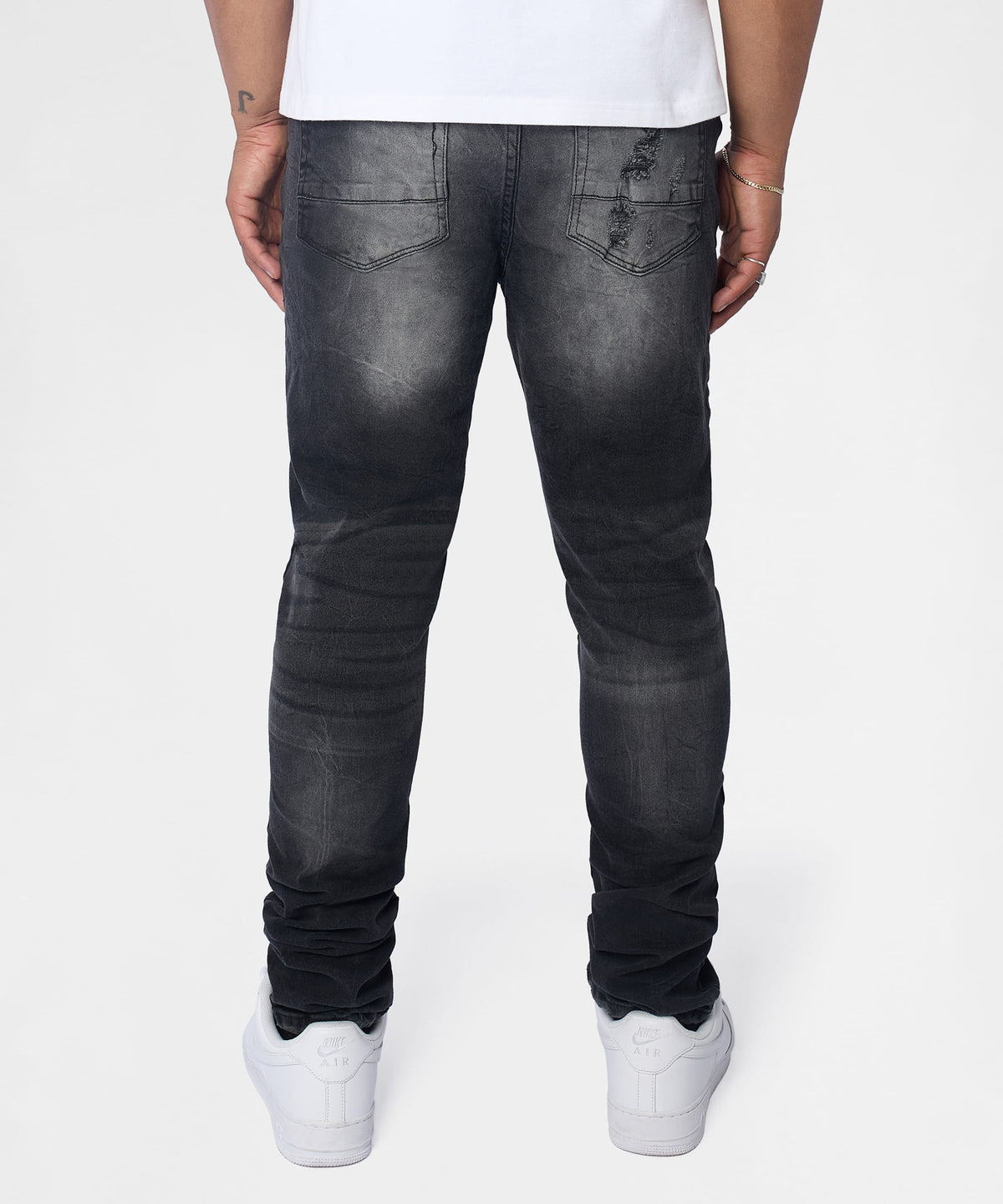 Renegade Distressed Skinny Jeans - Black | Reason Clothing Signature