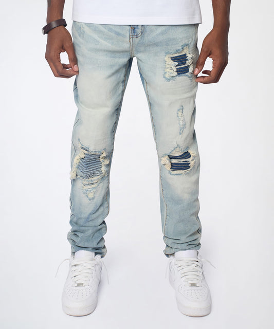 Daybreak Distressed Skinny Jeans - Light Indigo | Reason Clothing Top Pick