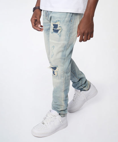 Daybreak Distressed Skinny Jeans - Light Indigo | Reason Clothing Top Pick