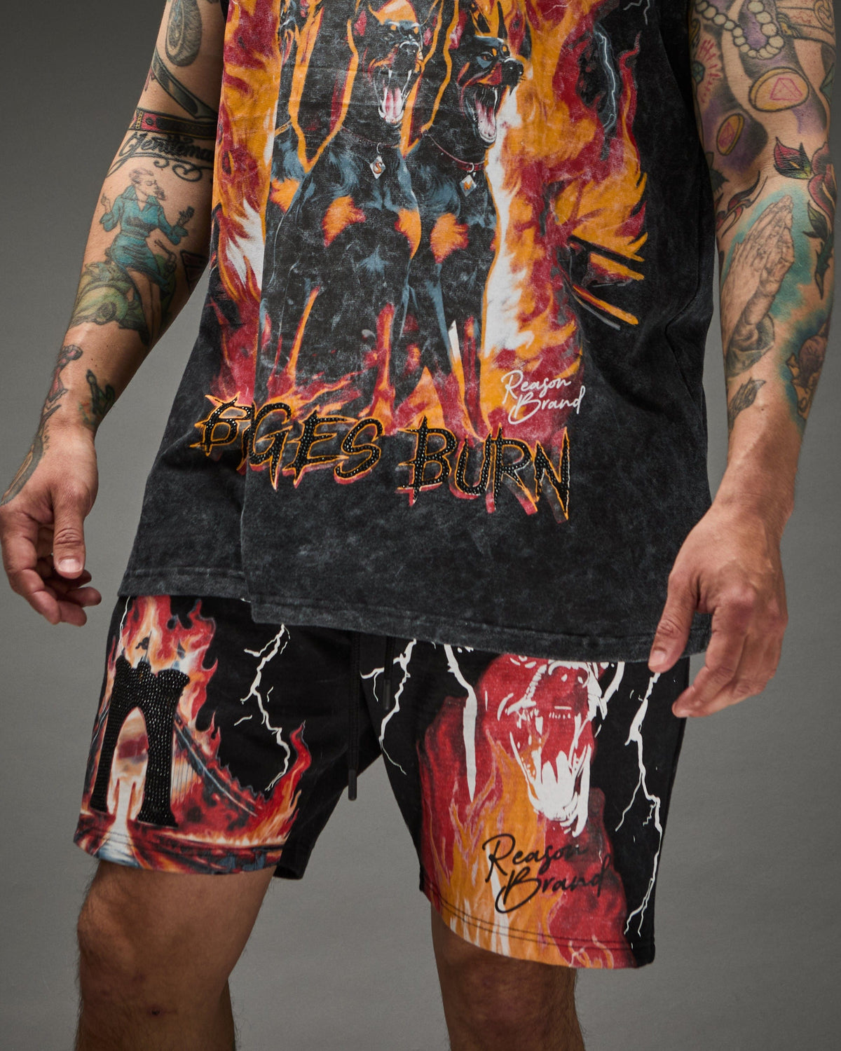 Bridges Burn Fleece Short | Reason Clothing Customer Favorite