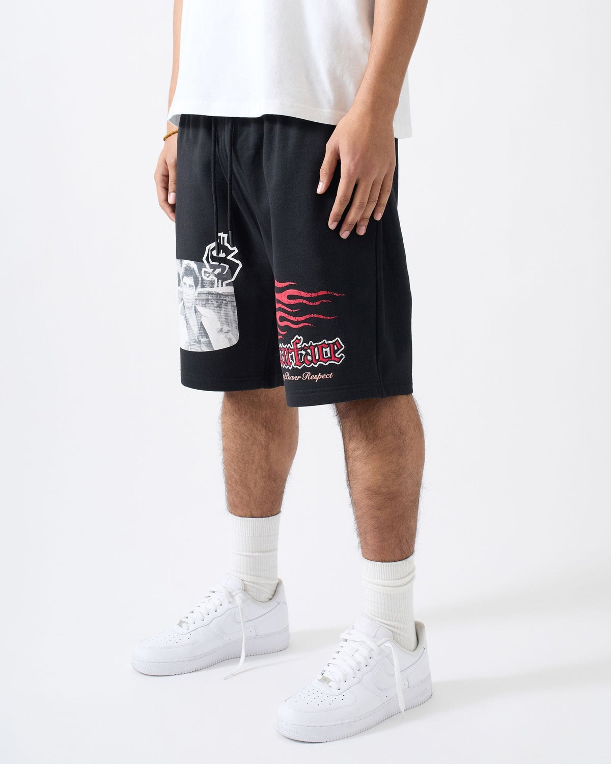 Scarface Tony Montana Fleece Shorts - Black | Reason Clothing Everyday