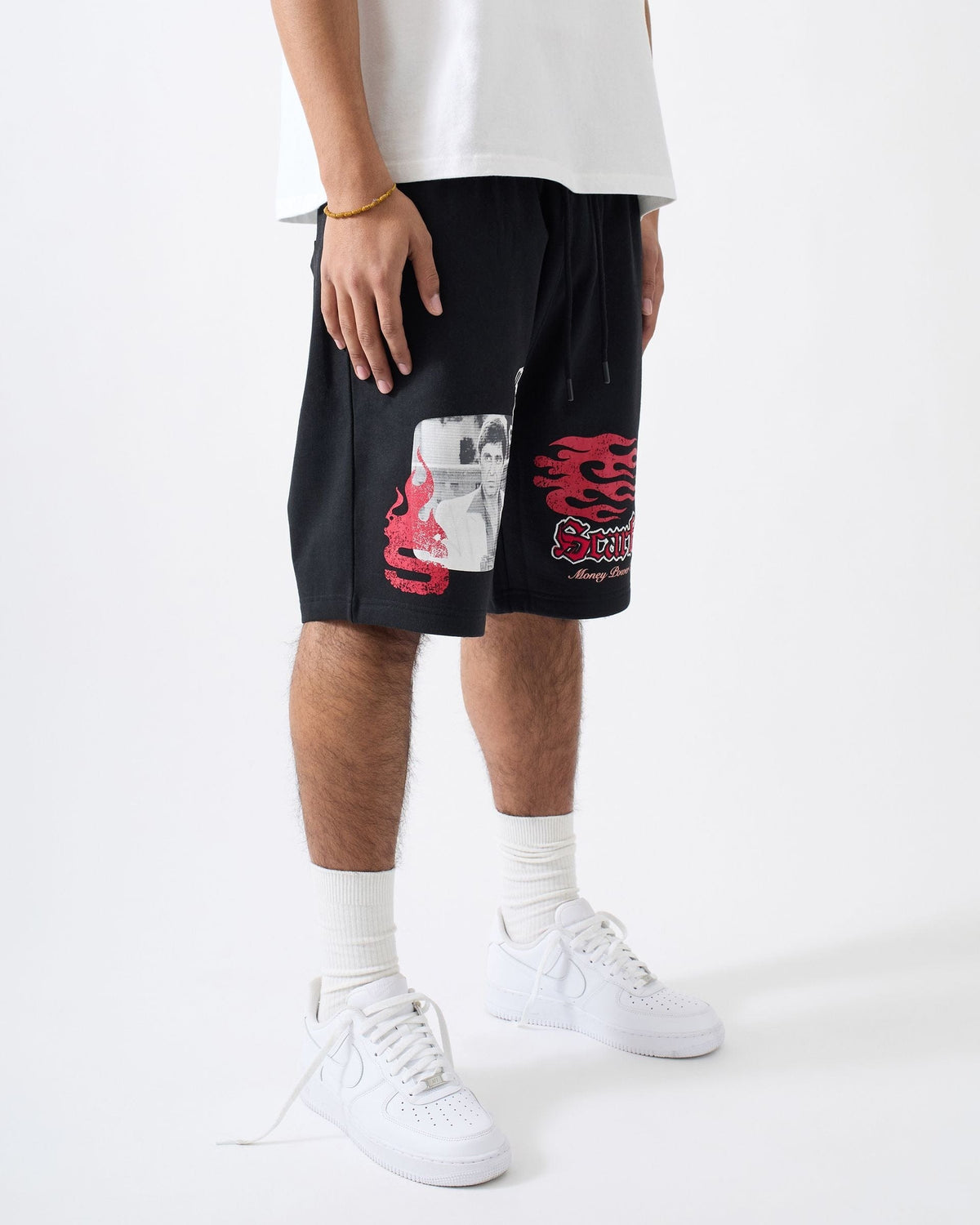 Scarface Tony Montana Fleece Shorts - Black | Reason Clothing Everyday