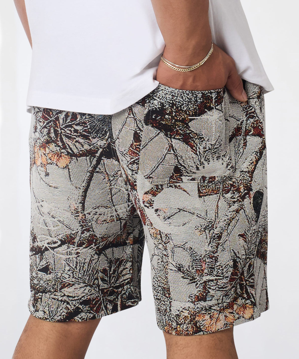 Woodland Tapestry Shorts - Cream | Reason Clothing Latest