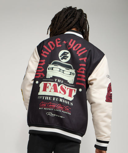 Fast & Furious Varsity Jacket - Black | Reason Clothing Premium