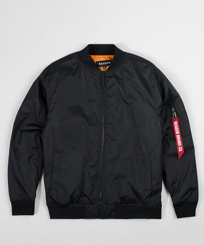 Destroyer Nylon Bomber Jacket - Black | Reason Clothing New
