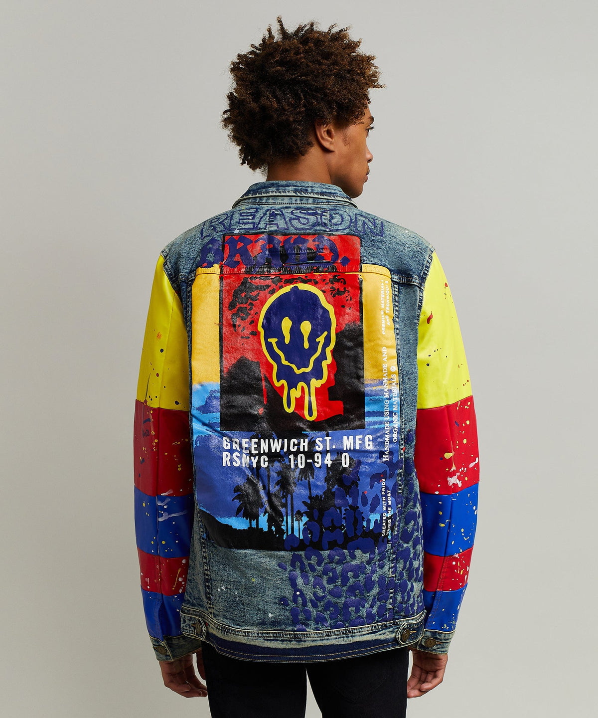Greenwich Denim Jacket With Graphic Detail | Reason Clothing Smart Buy