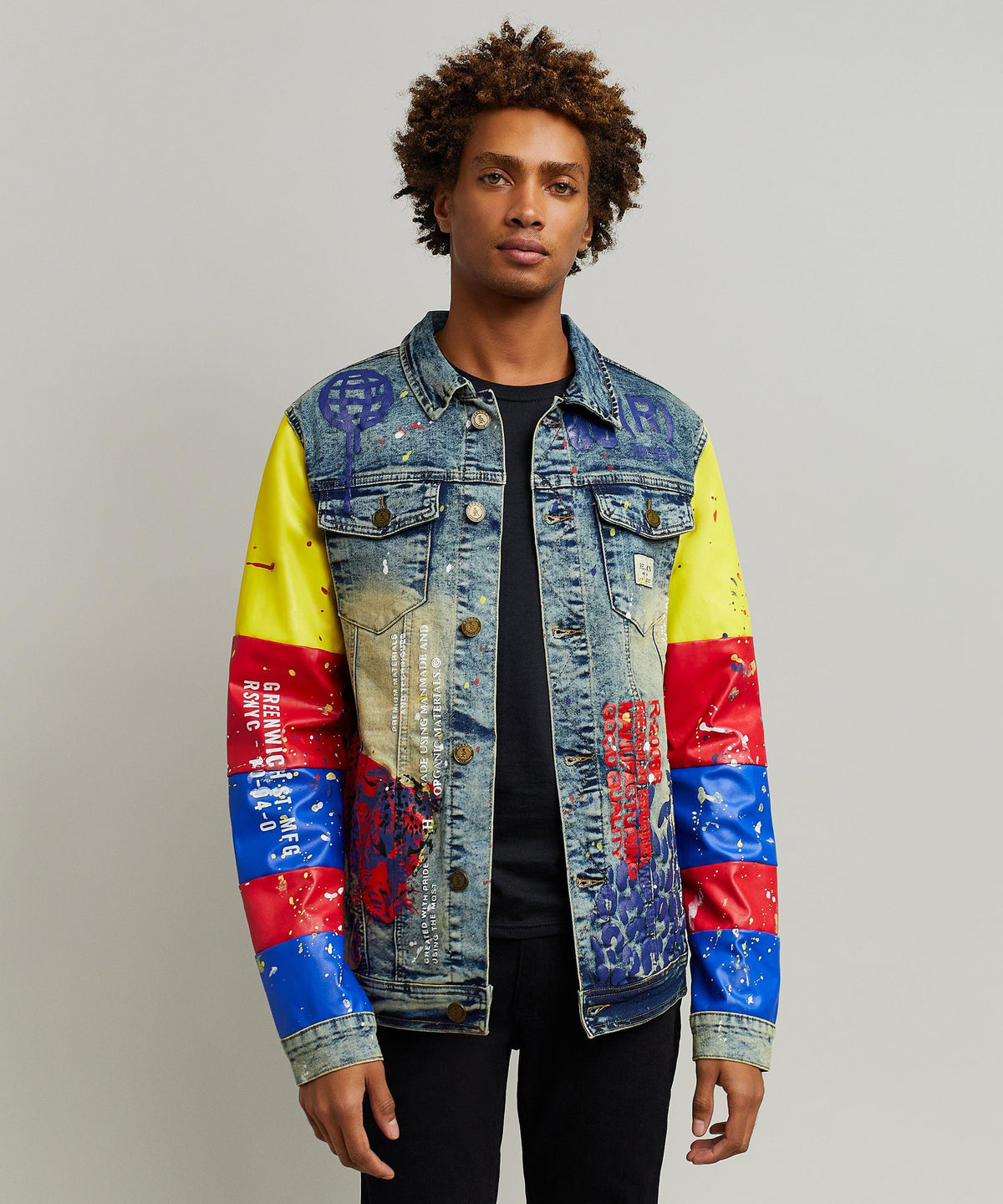 Greenwich Denim Jacket With Graphic Detail | Reason Clothing Smart Buy