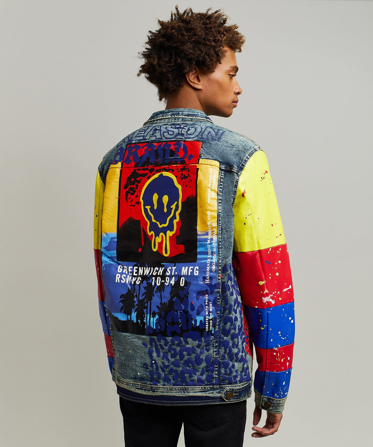 Greenwich Denim Jacket With Graphic Detail | Reason Clothing Smart Buy