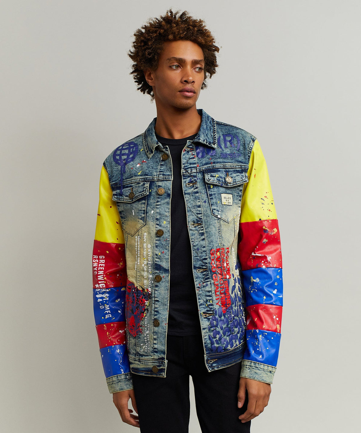 Greenwich Denim Jacket With Graphic Detail | Reason Clothing Smart Buy