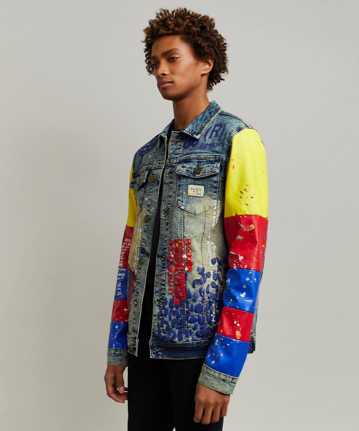 Greenwich Denim Jacket With Graphic Detail | Reason Clothing Smart Buy
