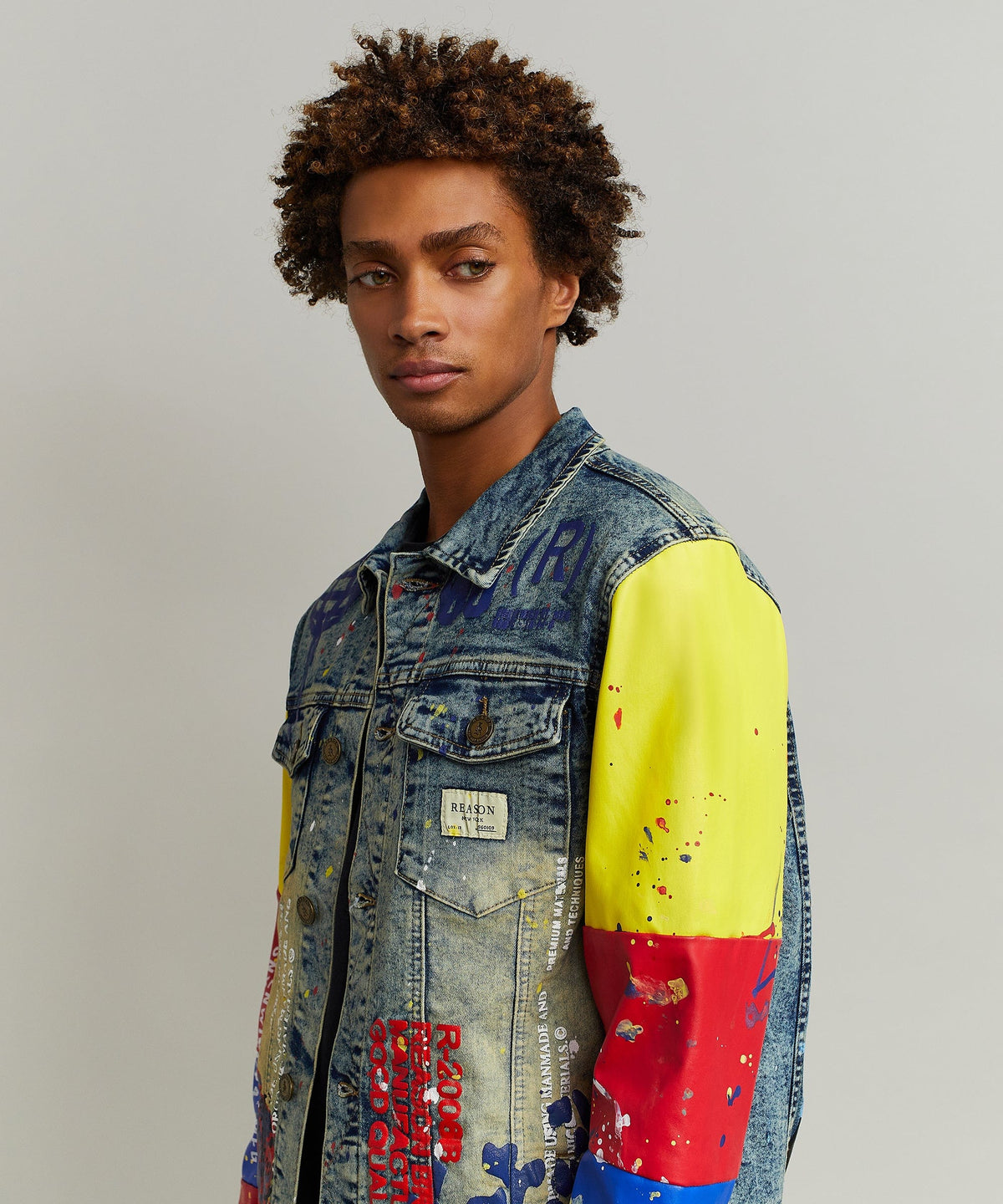 Greenwich Denim Jacket With Graphic Detail | Reason Clothing Smart Buy