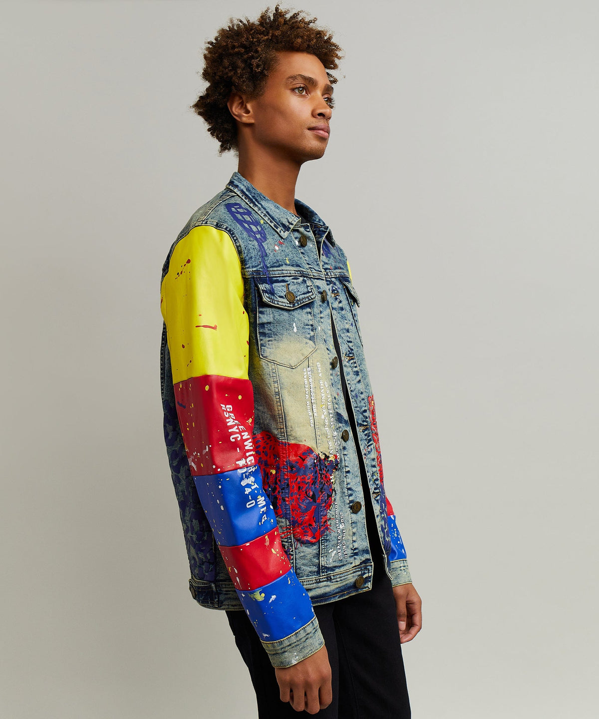 Greenwich Denim Jacket With Graphic Detail | Reason Clothing Smart Buy